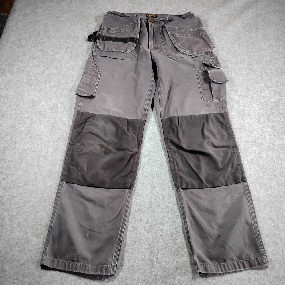 Blaklader Workwear Mens Gray Cotton Cargo Utility Work Pants 32/31